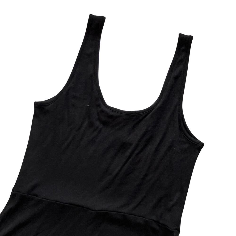 NWT Marine Layer Lexi Ribbed Knit Fit and Flare Tank Dress Size M Black - Picture 4 of 7